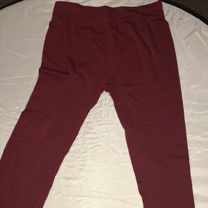 Burgundy Leggings.